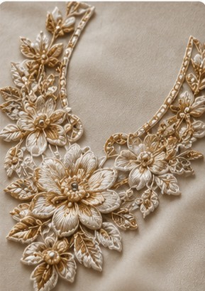 Embroidered Neck Motifs